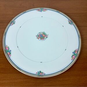 Vintage Christopher Stuart Fruit Basket Bone China Round Cake Plate Platter